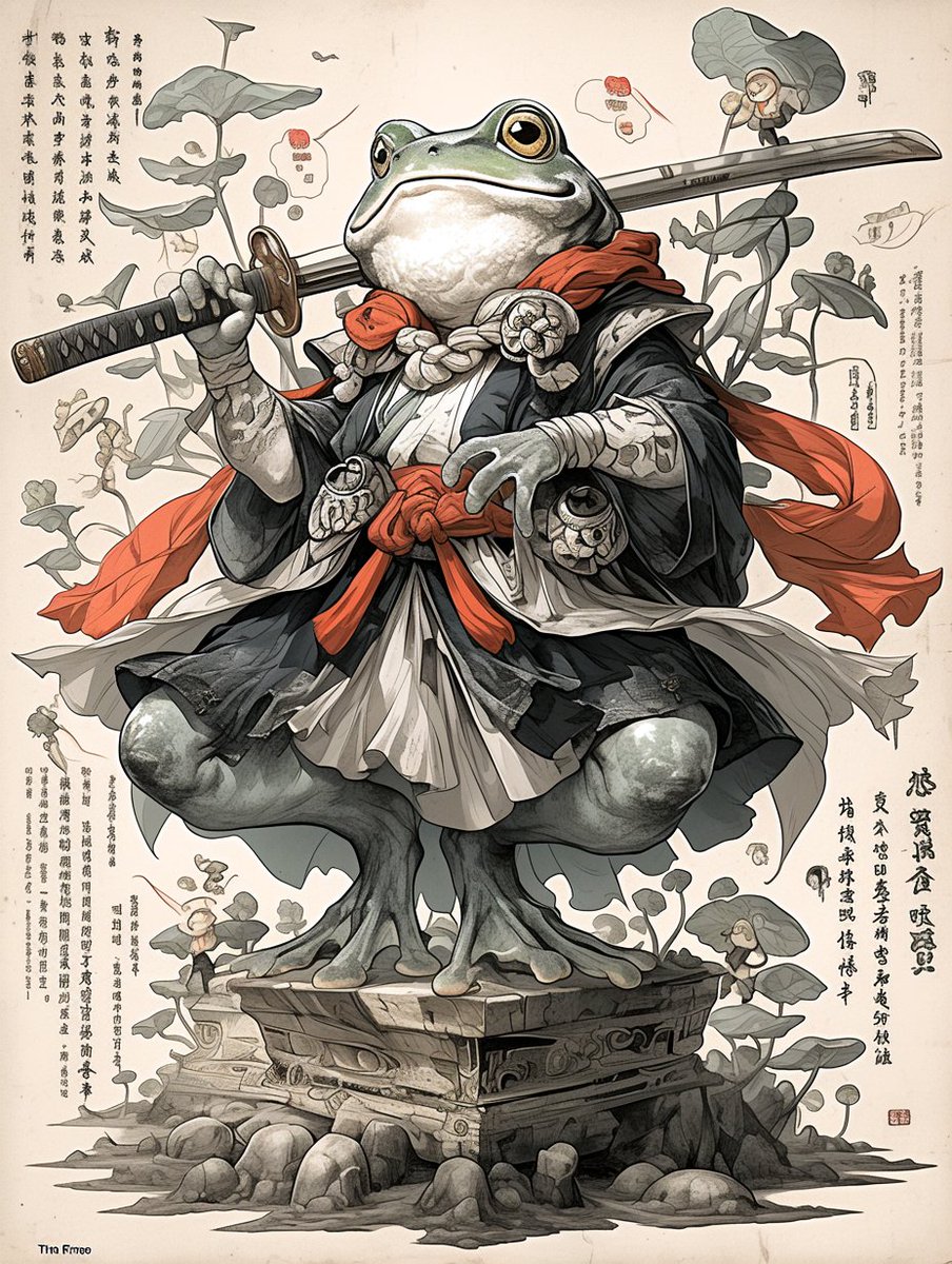 カエル侍 〜 Frog Samurai #nijijourney