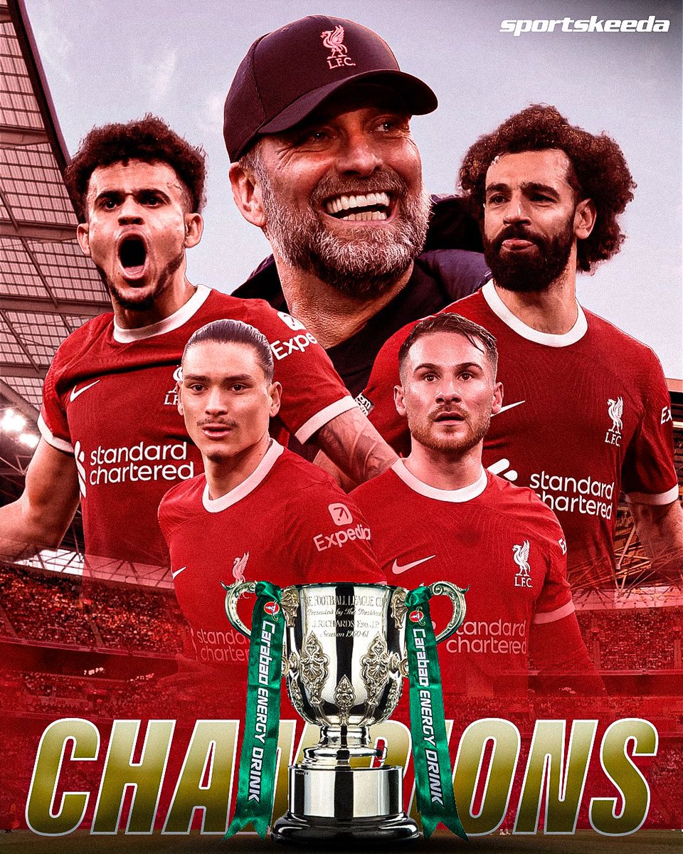 skworldfootball's tweet photo. Liverpool are the CARABAO CUP 2023 ๐ช๐ฏ๐จ๐ด๐ท๐ฐ๐ถ๐ต๐บ!๐๐ช๐๐ดโช๏ธ
#CarabaoCup #CHELIVE #Liverpool #Football https://t.co/wT6eiRjcqB