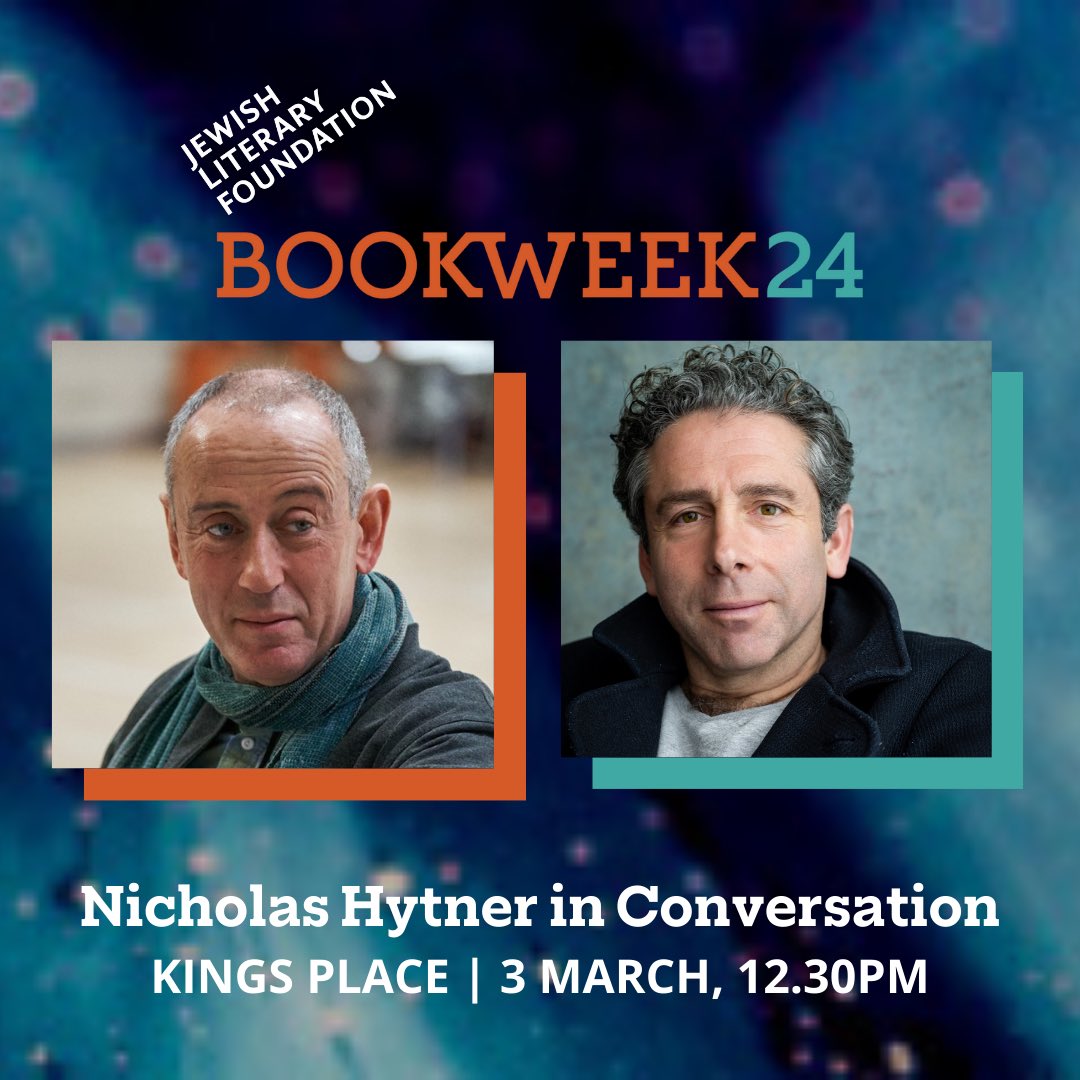 Next Sunday Nicholas Hytner reflects on his career on stage and screen in conversation with fellow Olivier winner @elliotlevey_ jewishliteraryfoundation.co.uk/bookweek/24/ev… #bookweek24