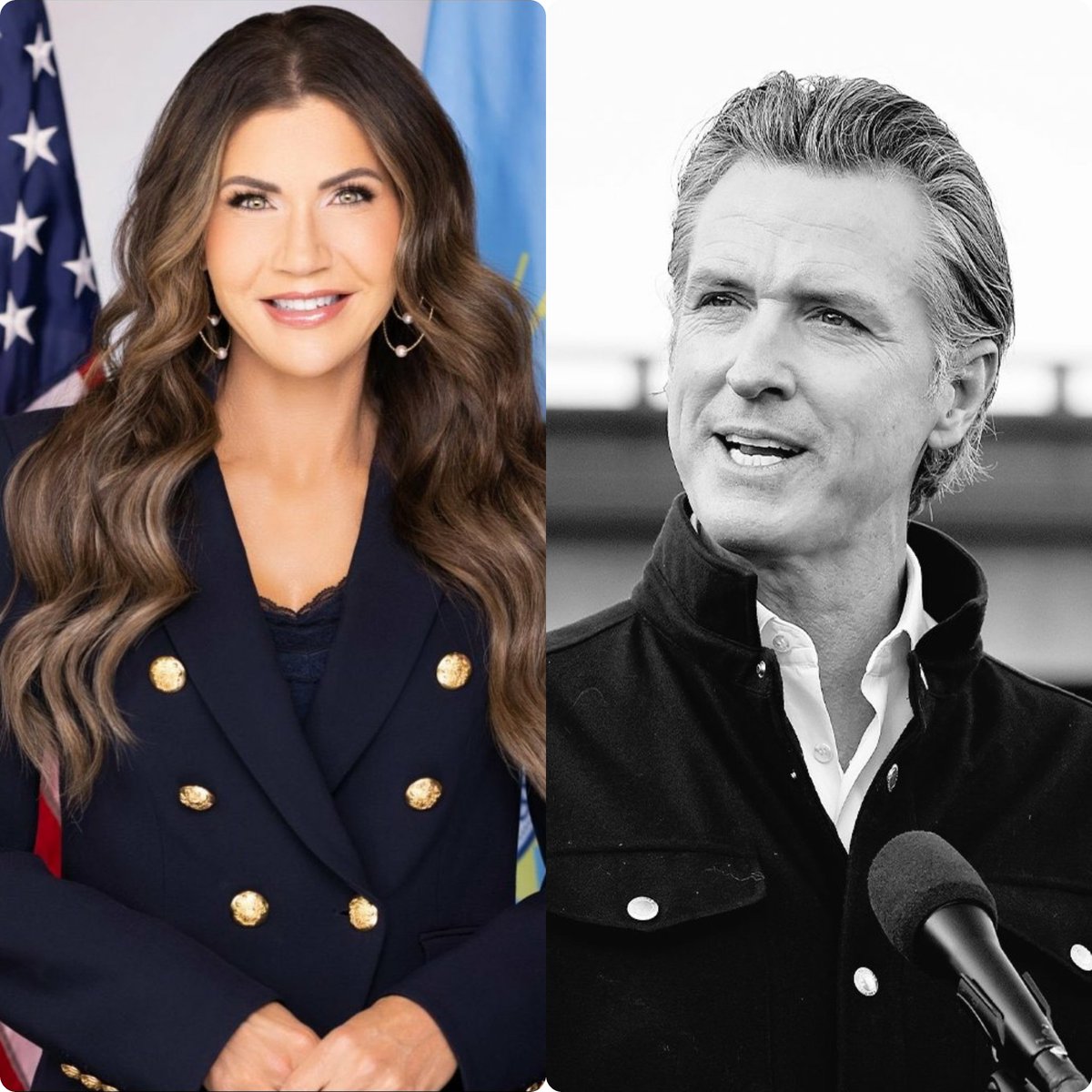 Who wants more governors like Kristi Noem in America and fewer like Gavin Newsom?🙋🏼‍♀️