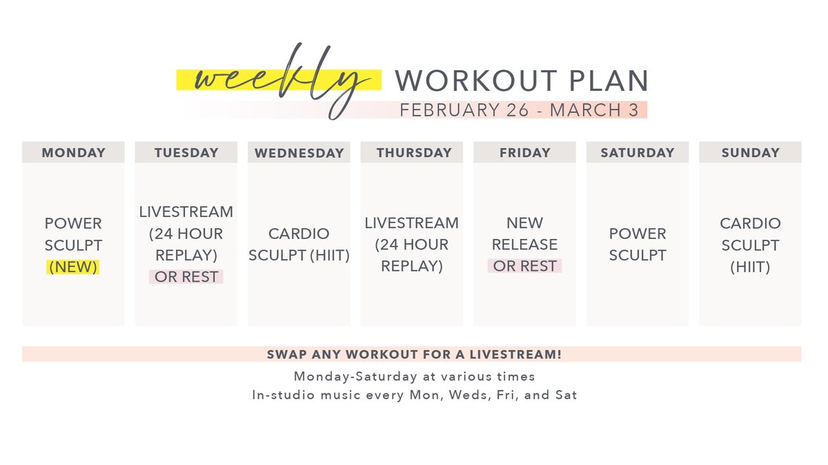 jazzercise's tweet image. New week, new goals 💪 Accountability is the name of the game when it comes to consistent success. 

Write down your fitness goal for the week in the comments to help keep yourself accountable!

#jazzerciseondemand #homeworkout