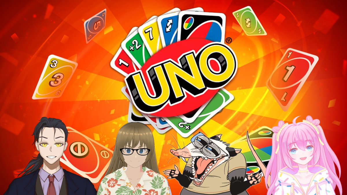 🔃 We decided we have been friends long enough so please come see the epic conclusion to our friendship today on #Twitch. We are playing Uno!

🙌 Featuring <a href="/tolkerism/">Tolkerism</a>, <a href="/ZepLanderVT/">ZepLander - Guitar Warlock</a>, and <a href="/Bobzorzz/">Bobzorz - Dad-opossum</a>! 

🗓️ Sunday, Feb 25th @ 2pm PT/5pm PT

⤵️ Link in replies!

#ENVtuber #VtuberTwp