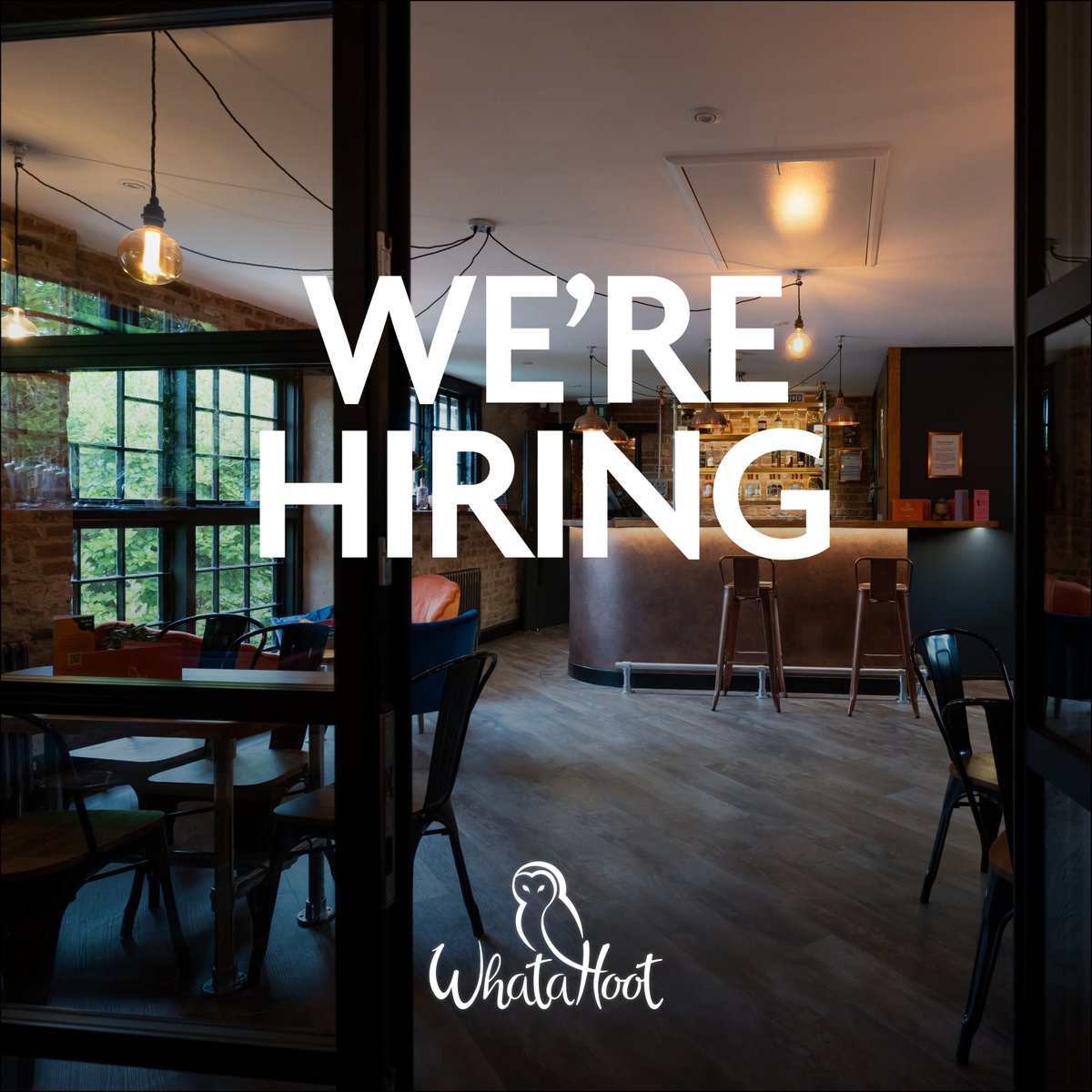 WE’RE HIRING!!🦉 Would you like to join our Bar Team? We are looking for a bartender, part time, with some bar/hospitality experience. For more information email us at nicky@whatahoot.co.uk #whatahoot #nowhiring