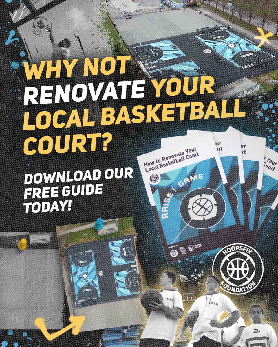 Stop waiting &amp; start doing! 💪

We’re looking to empower people across the country to to improve their local basketball courts - download our free guide today that shares everything we know about how to create hoop spaces we can all be proud of!🇬🇧🏀

⏩ hoopsfix.gumroad.com/l/courtrefurbg…