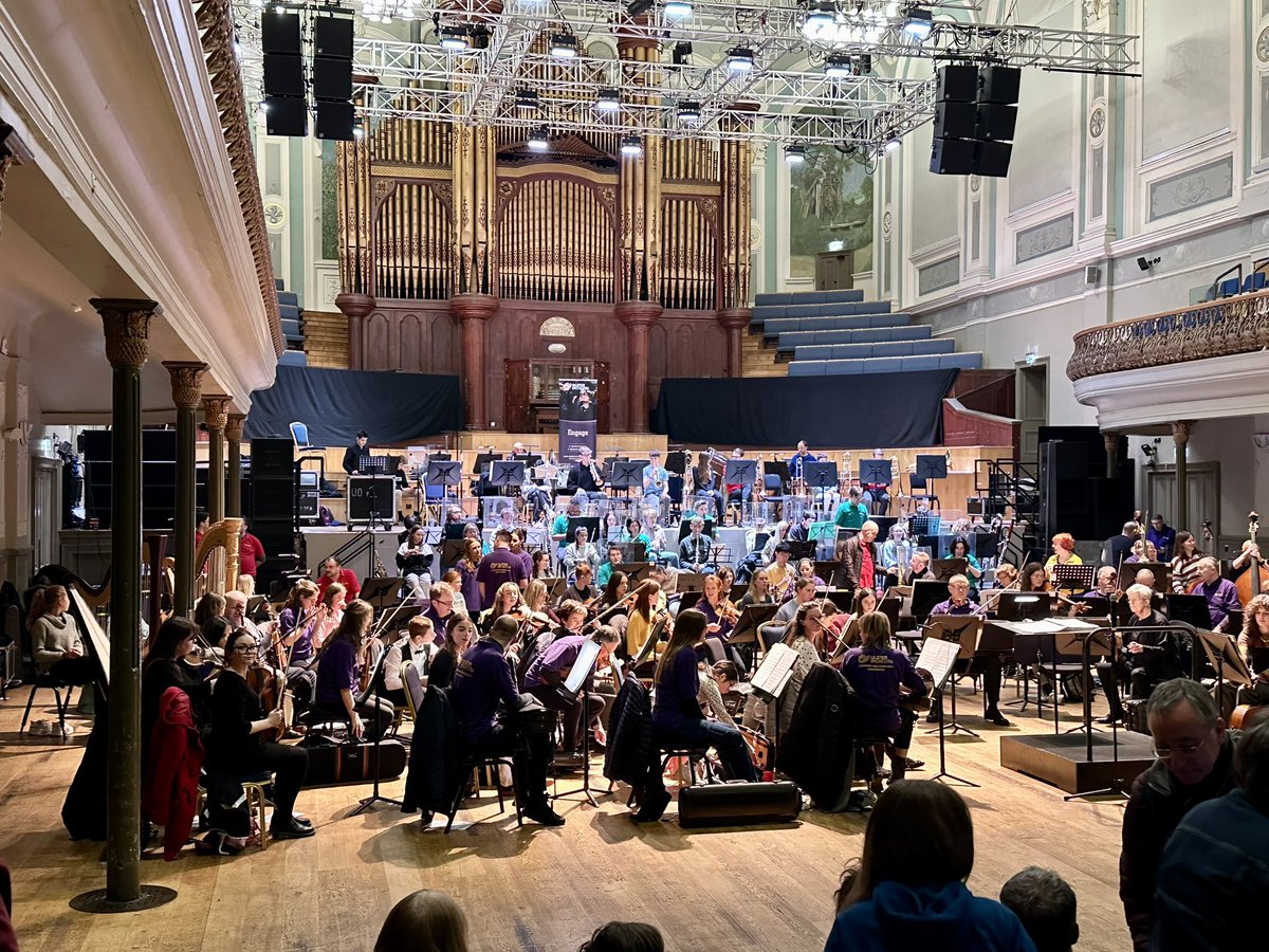 Super-Size Ulster Orchestra for today’s Come and Play 2024 in the Ulster Hall @UlsterOrchestra @UlsterHall Thanks to @belfastcc @BBCnireland @ArtsCouncilNI for their support of this fabulous event.