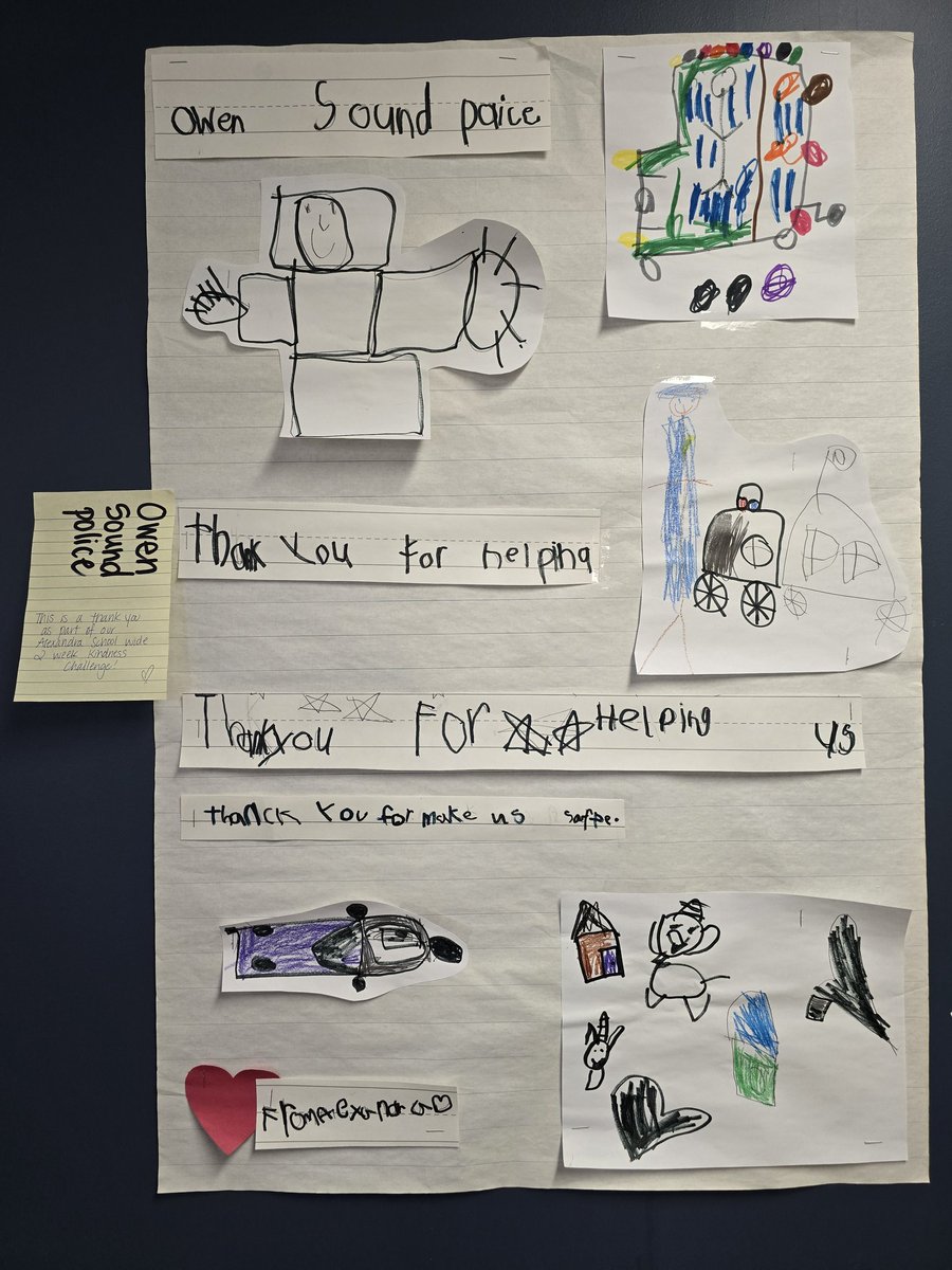 OwenSoundPolice's tweet image. Thank you Alexandra School! This is a great gift for our Officers &amp;amp; Civilians. These messages certainly brighten up our day.  #CommunityPartners @ChiefAmbroseOSP @JFluneyOSPS @Insp_DBishop @OSPApres