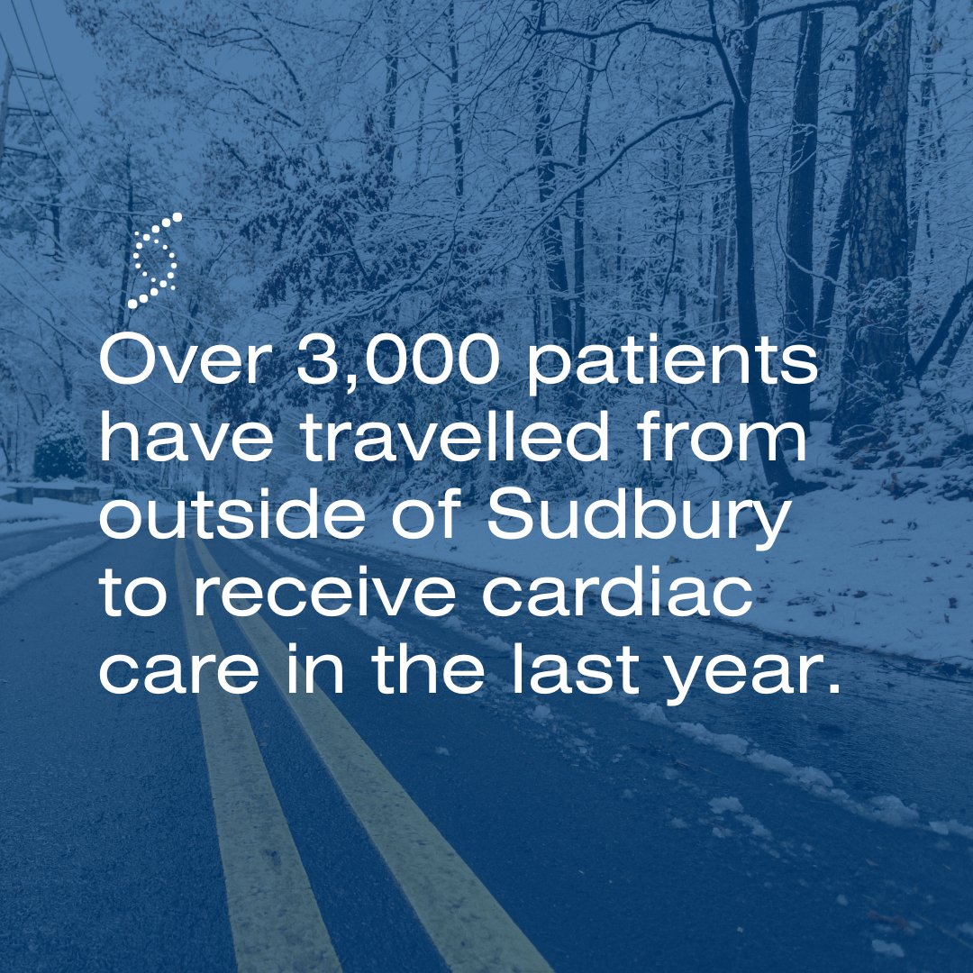 💙 Cardiac Fact: Over 3,000 patients have travelled from outside of Sudbury to receive cardiac care at Health Sciences North in the last year.  Help keep cutting-edge cardiac care close to home. Donate to cardiac care at Health Sciences North: ow.ly/iVNs50Qy12w
