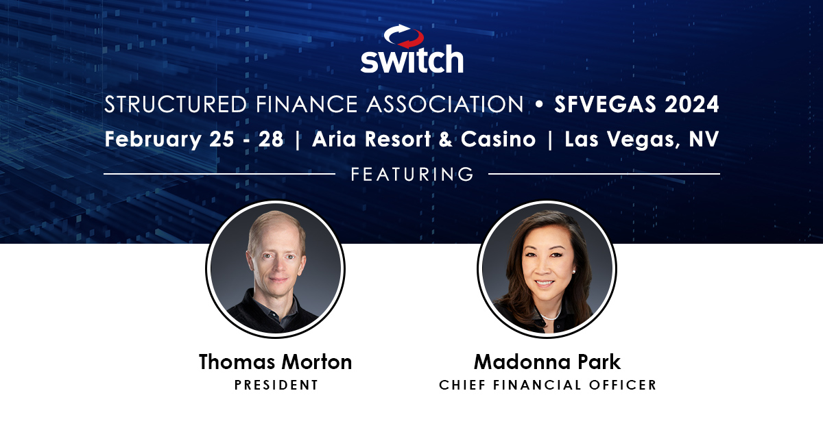 Switch President, Thomas Morton, and @Switch Chief Financial Officer, Madonna Park will participate in #SFVegas this week in Las Vegas, NV! #SFVegas2024