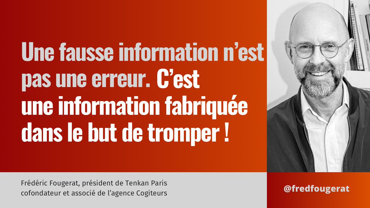 La désinformation n’est pas une #information erronée. C’est un mode de #communication malveillant ayant pour objectif de tromper, nuire, manipuler, déstabiliser… 
Ne soyons pas naïfs, restons attentifs.
Ne faisons pas d’une info qui nous arrange une vérité. C’est trop risqué.