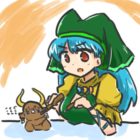埴安神袿姫 「本日もご視聴頂きましてありがとうございました!初めて触れた東方シリーズが音ゲーで」|はとつかいのイラスト