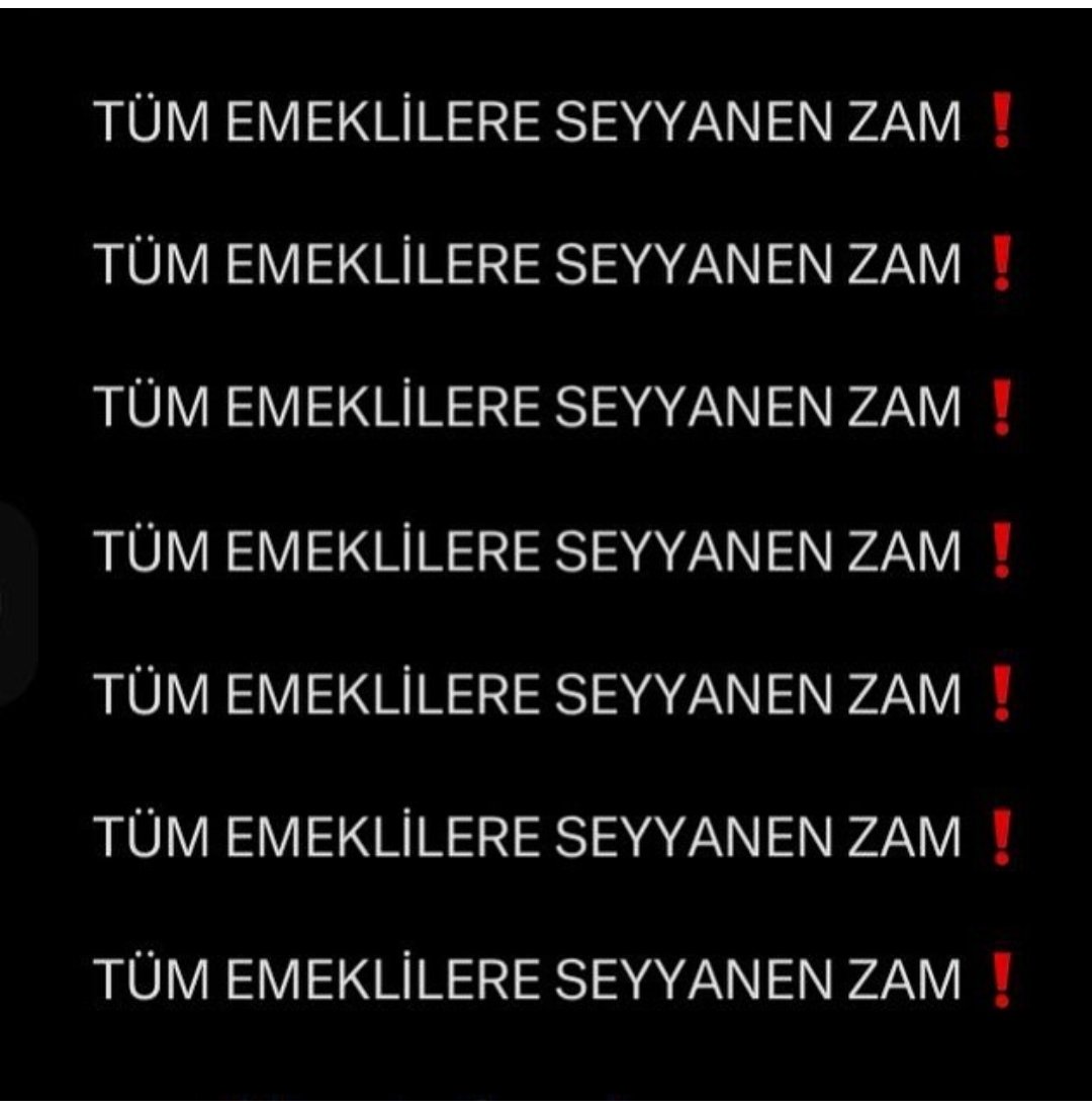 Seyyanen 12 bin bekleyen tüm emeklilerden RT rica ediyorum.

👉 #TümEmekliler12BinBekliyor

❗❗❗❗❗❗❗❗❗❗❗❗