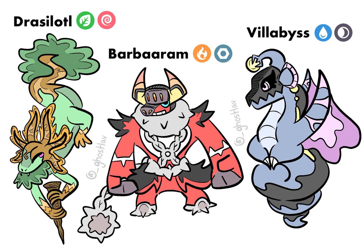_ghostlav's tweet image. my final starter evolutions!!