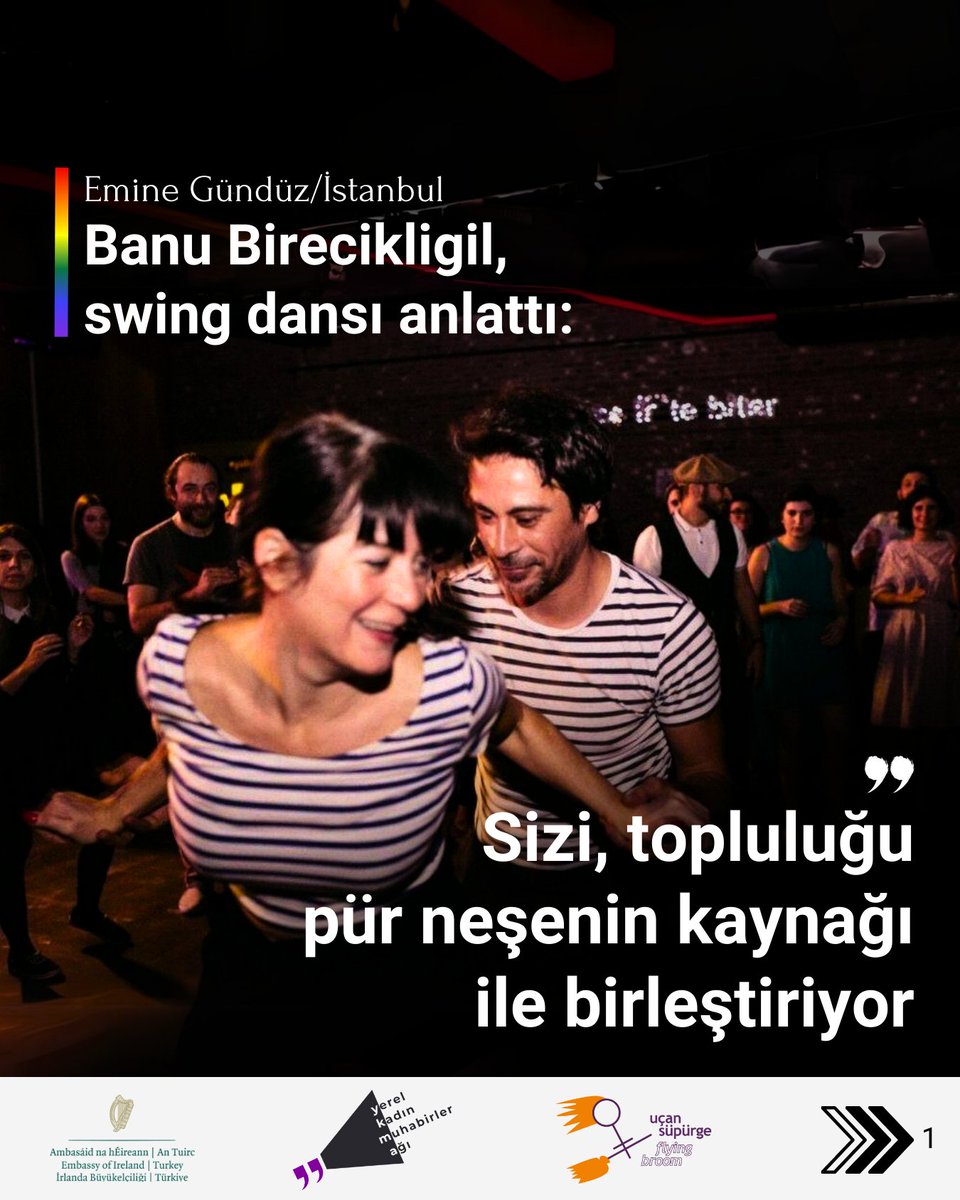 🗣️ Banu Birecikligil swing dansı anlattı: 'Sizi, topluluğu pür neşenin kaynağı ile birleştiriyor' 🎙️ Söyleşi: Emine Gündüz/İstanbul 📎 bianet.org/haber/birecikl…