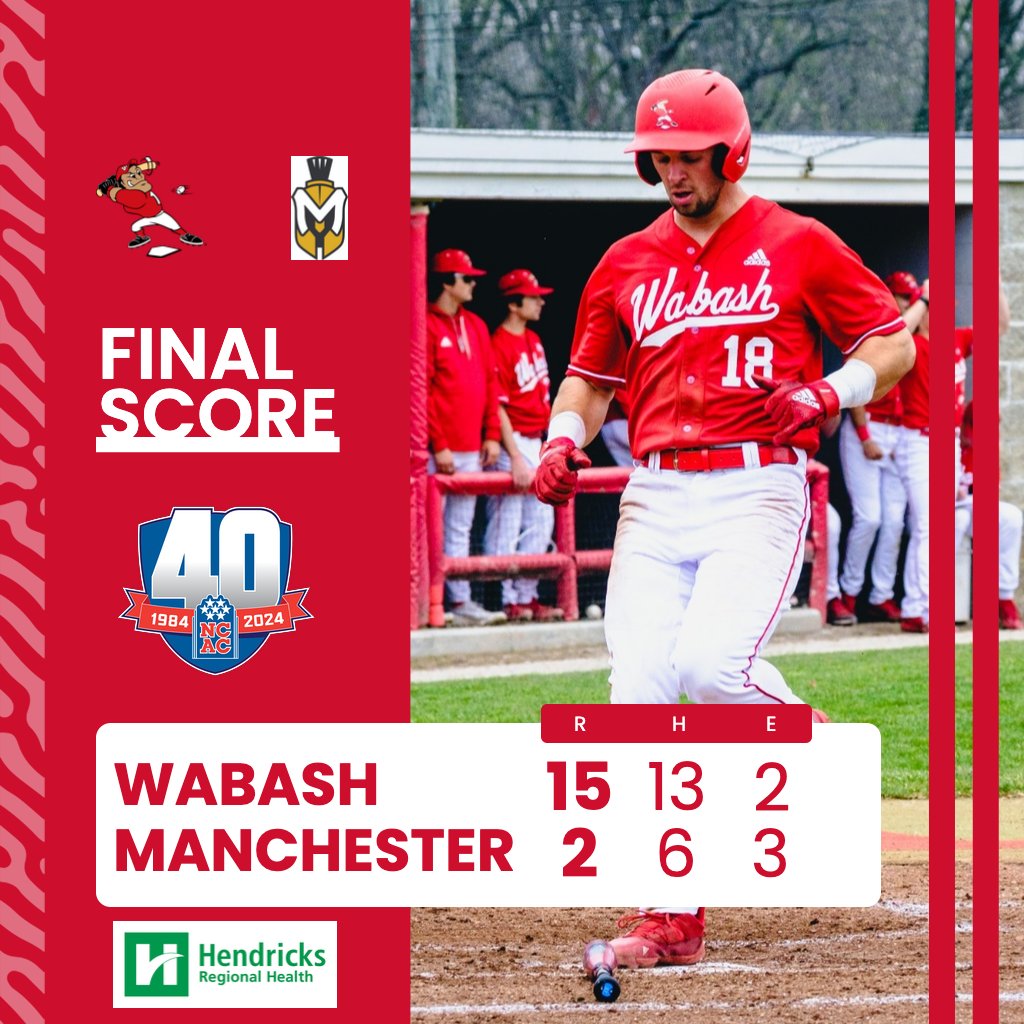 <a href="/WabashBaseball/">Wabash Baseball</a> picked up a 15-2 win in seven innings in the Little Giants' opening game of the season versus Manchester. Camden Scheidt collected three hits and four RBI. Caleb Everson scattered six hits over six innings with one earned run and four strikeouts.

#WAF
