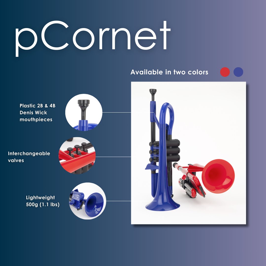 The pCornet is a fantastic choice for young musicians starting out! 🎺🎶 Why?

⚖️ Lightweight - Weighing 500g, ✏️ Comes with handy educational materials, 🎒 Compact size - easy to carry around, ⛑️ Sturdy construction, 🧼 Easy maintenance 

hubs.li/Q02m2PPt0

#pCornet