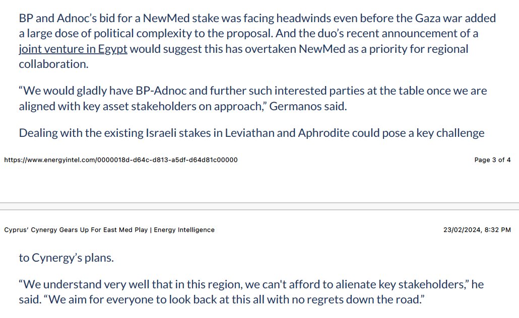 #GBP partner Cynergy gearing up for major moves in East Med - see article below

💫Pushing to bid for stakes in key Chevron-led upstream blocks offshore in East Med

💫Initiate discussions ASAP ideally by end of Q1

 We will update shareholders accordingly with developments