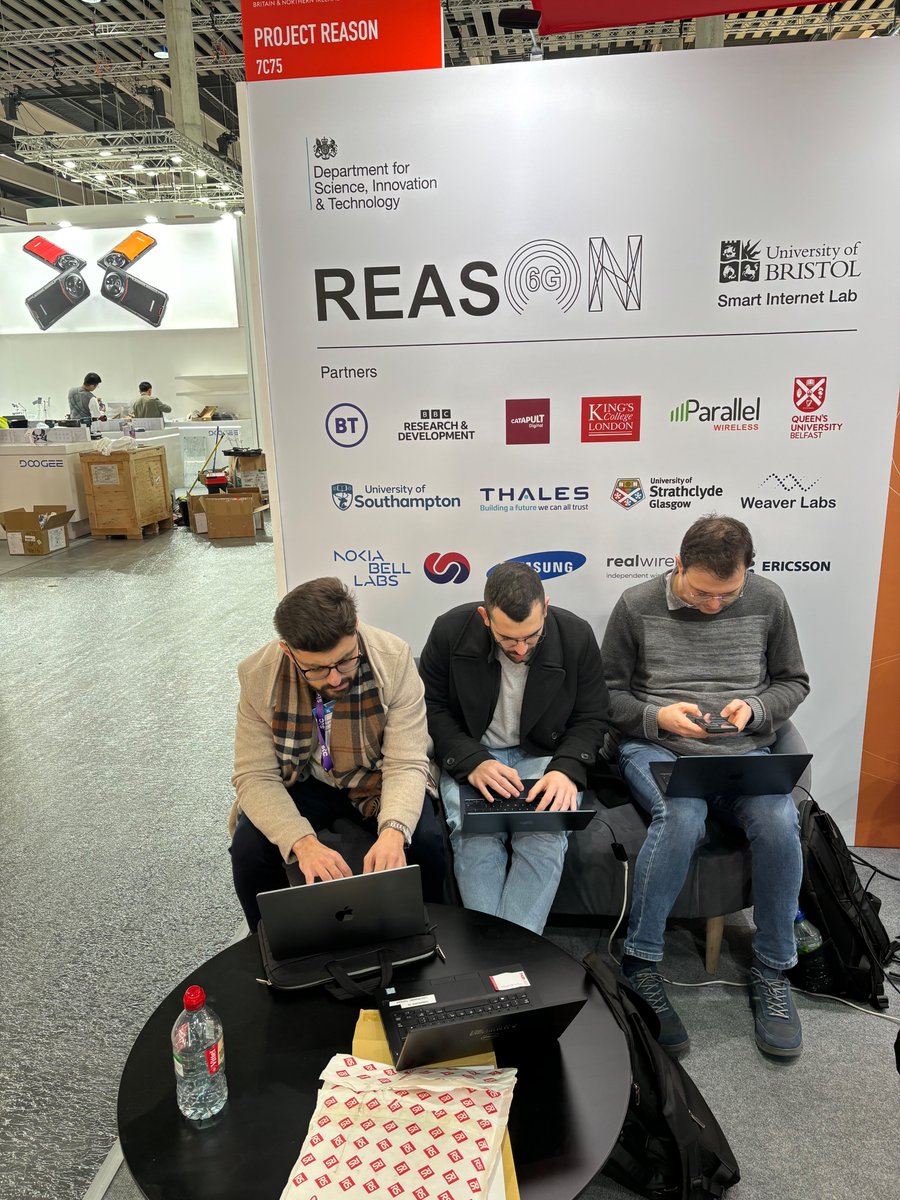 Exciting times in Barcelona! Team @FONRC_REASON is gearing up for #MWC24. Here are Constantinos Vrontos, Amin Emami, and Alex Mavromatis putting the finishing touches on the demo. Stay tuned for the big reveal tomorrow! 🔗🌐