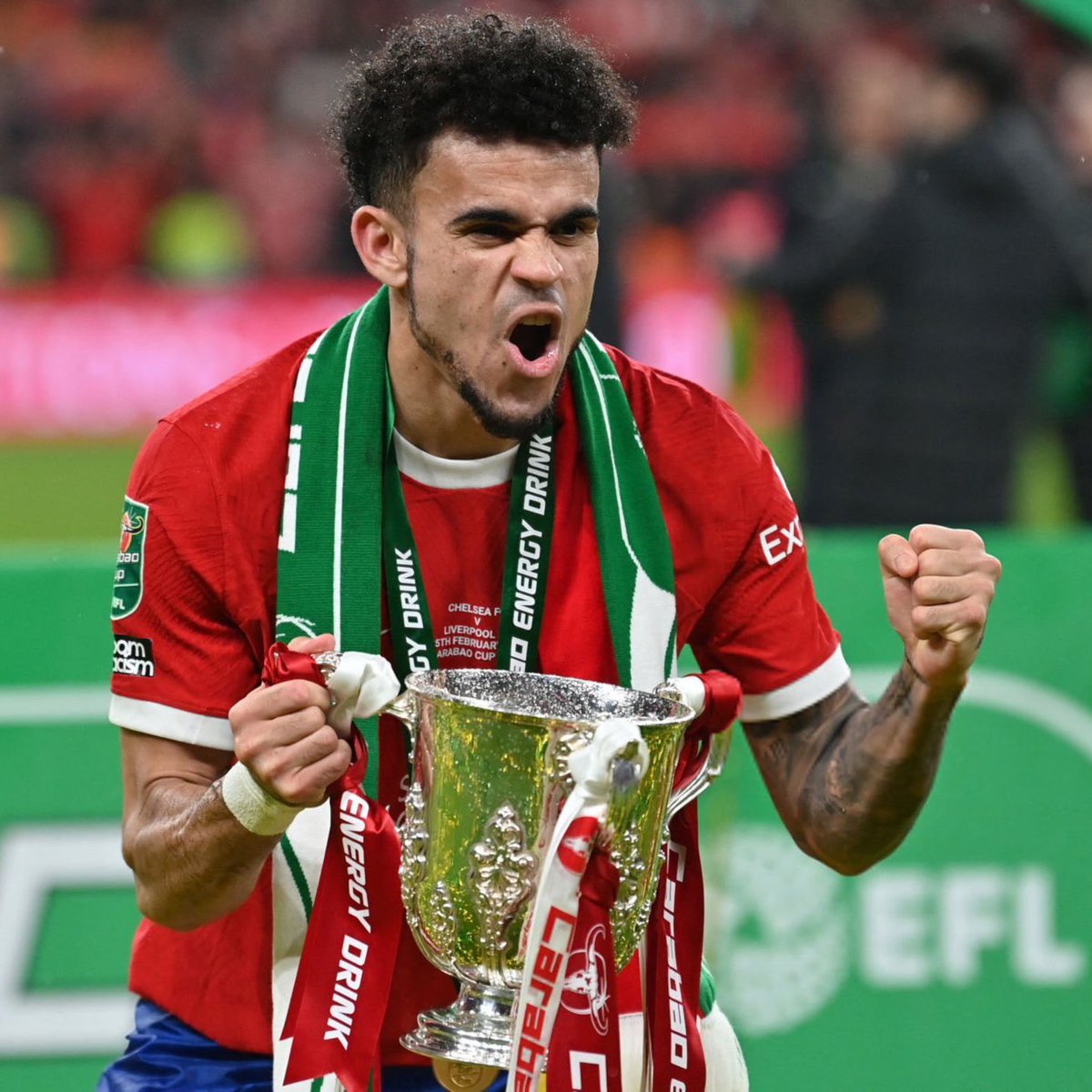 Luis Diaz Appreciation Post. 

Ran for every single ball even when he looked knackered. He gets some undeserved criticism for not scoring enough or final pass but what he offers in this team is more valuable than that. He gave absolutely everything today. Electric.