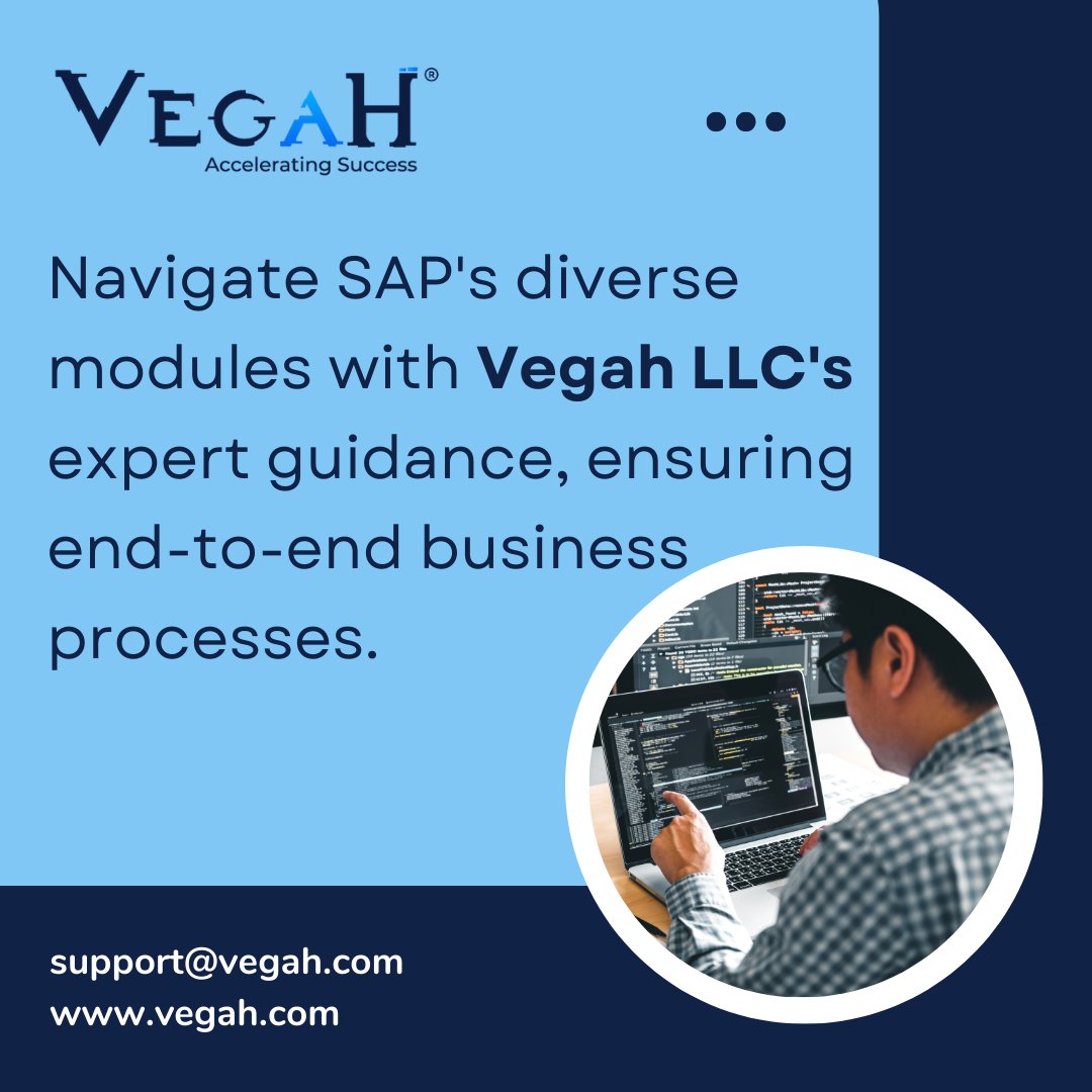 vegahllc's tweet image. Navigate SAP's diverse modules with Vegah LLC's expert guidance, ensuring end-to-end business processes.
#VegahLLC #SAPmodules #expertguidance #businessprocesses #SAPtraining #endtoend #diversemodules #SAPimplementation #Vegahconsulting #SAPconsulting #digitaltransformation