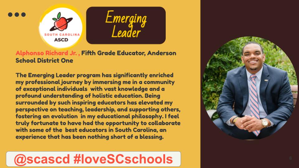 pnabbie's tweet image. Excited to #LearnShareConnect at @SCASCD Spring Conference on Friday, March 1st.  
scascd.org/_files/ugd/bc5…

Celebrating the Class of 2023 #EmergingLeaders.  The application for the Class of 2024 opens soon!
@ASD_1Excellence @ajrichard330 #loveSCschools