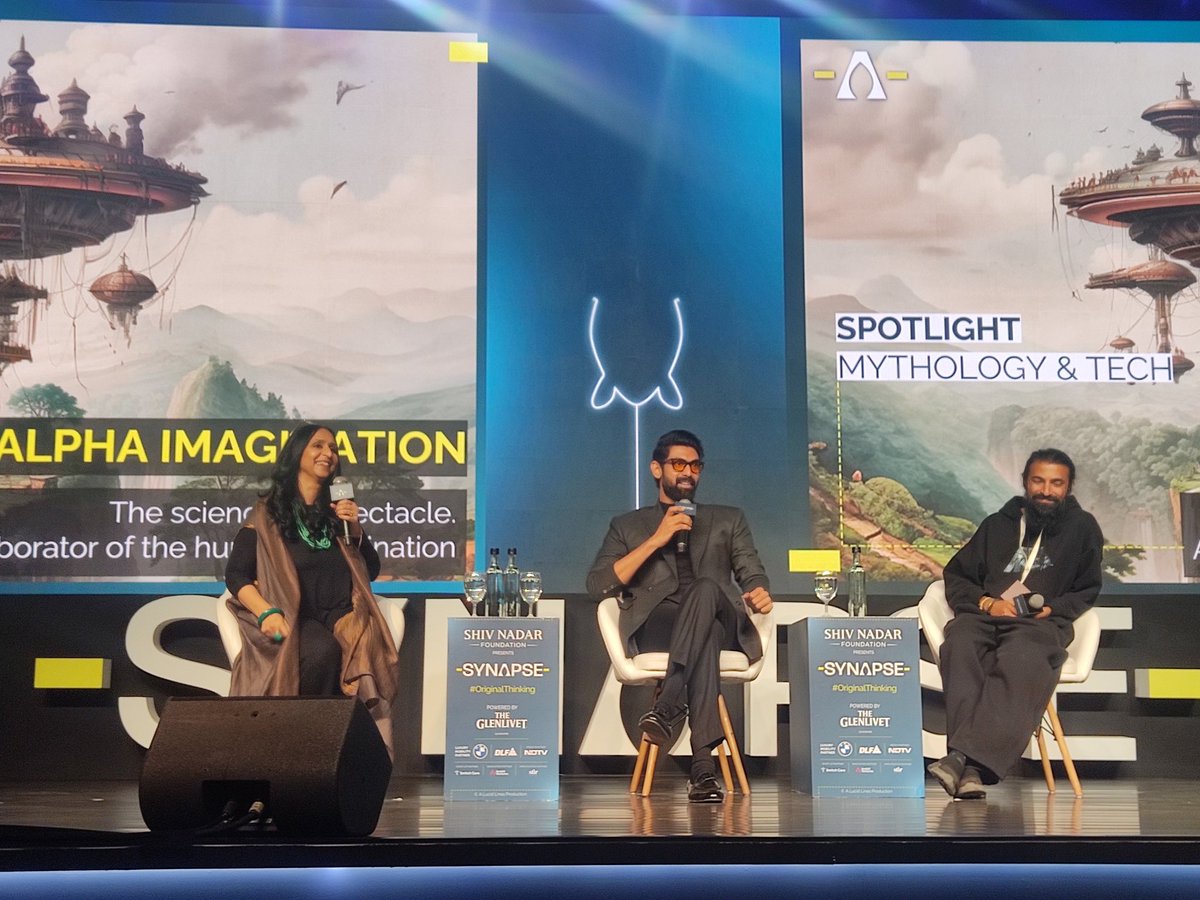 @RanaDaggubati, actor and producer, and director @nagashwin7, explore tech as the collaborator of human imagination. In conversation with @ShomaChaudhury

#SYNAPSE #SYNAPSE2024  ConnectingYouWithTheCuttingEdge #OriginalThinking #ScienceTechSociety #ScienceFiction