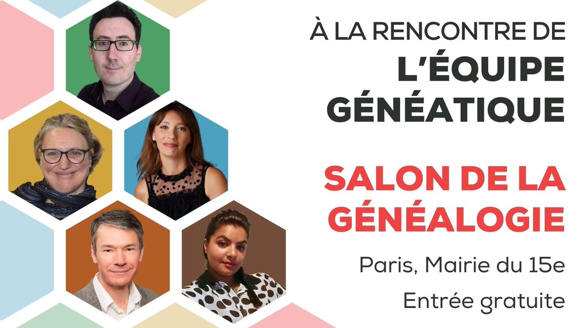 Rencontrez l'équipe Généatique du 14 au 16 mars prochain sur le salon de la généalogie de Paris. #salon #genealogie #paris15