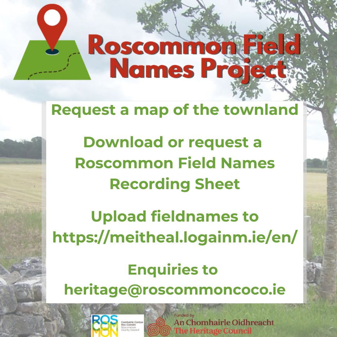 roscommoncoco's tweet photo. 👏 There is fantastic work being done by #volunteers recording fieldnames on their farm or in their locality. 

💻 https://t.co/GUZtp5jFuf

📧 heritage@roscommoncoco.ie.

#LoveYourHeritage #RoscommonHeritage #YourCouncil #FieldNames #RosHeritageForum #Roscommon https://t.co/tTAq5JEF08