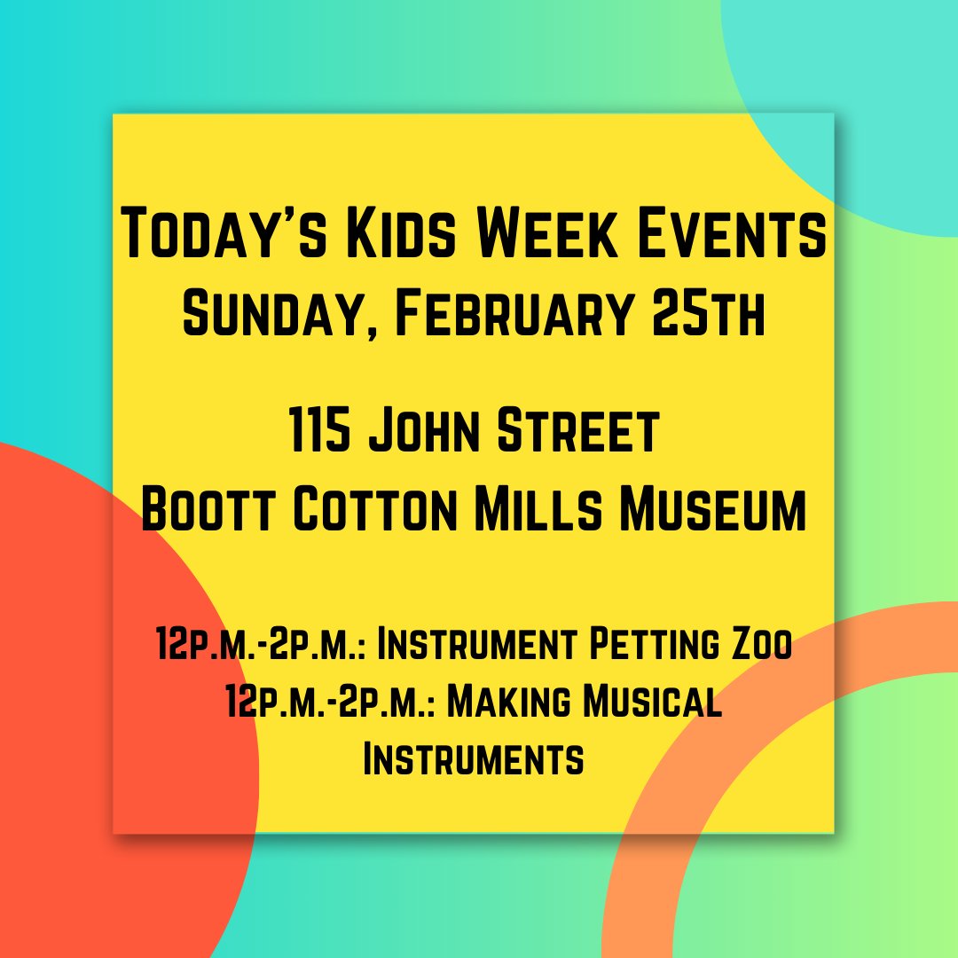 It's #LowellKidsWeek! Check out our offerings for the day.  For more information on details on these events, visit go.nps.gov/1blqoo.  

You can also visit lowellkidsweek.org to learn about all the offerings around the city today.

#LowellNPS #LikeLowell