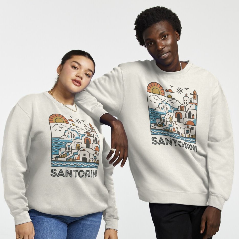WissamRamadan9's tweet photo. The essence of Santorini's beauty with our latest tee! 🏝️

🔗https://t.co/VaACsO4Ctb

#wallart #poster #Landscapes #Santorini #besimple #stickers  #vectorart #illustrationart #TShirt #landscapes #sweatshirt #Cliffside #Greece #vacation #SeaArt #Mediterranean #island #aegean https://t.co/vvQ7mwznfF