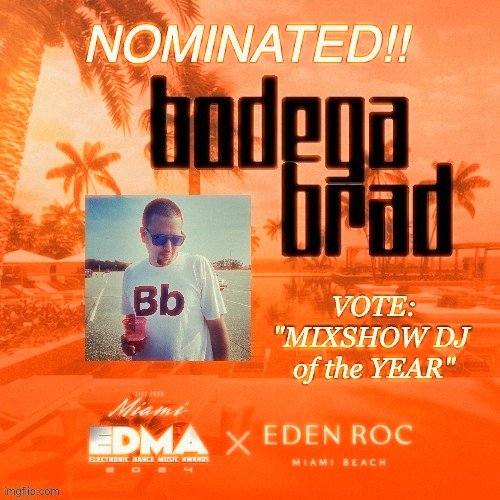 OK my friends... I'm Blessed to be nominated at this year's #edmaawards ..but I definitely need your help!
Please head over to "Mixshow DJ of the Year" voting! poll.fm/13329976/verif… and click "Bodega Brad"!
