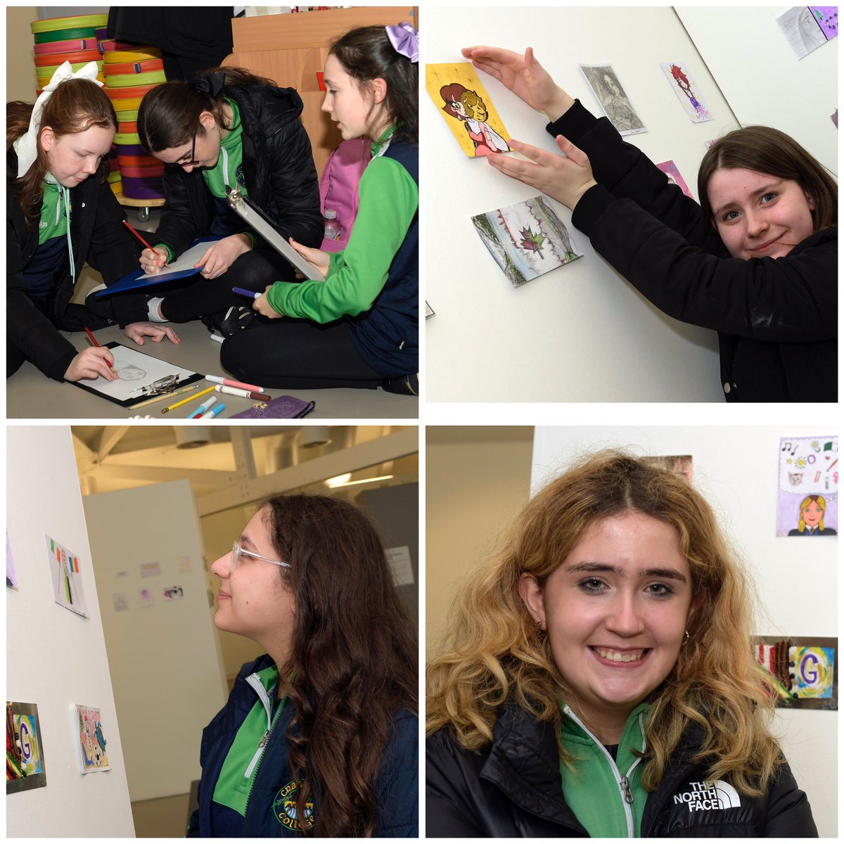 cranacollegeart's tweet image. The 2nd phase of #identity #creativepostcards exhibition recently launched at @FEGALLERY &amp;amp; included artwork by students &amp;amp; teachers. Ms Reddin’s group enjoyed seeing their work on display &amp;amp; meeting other participants
@ieBritish @BritEmbDublin @F_Kilkenny 
#WeAreDonegalETB