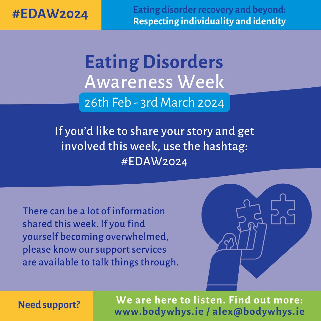 💚 Ahead of what will no doubt be a very insightful and busy week, we welcome you to get involved and use the hashtag #EDAW2024.

We would also like to note that there can be a large volume of content being shared this week, which may feel overwhelming for some.