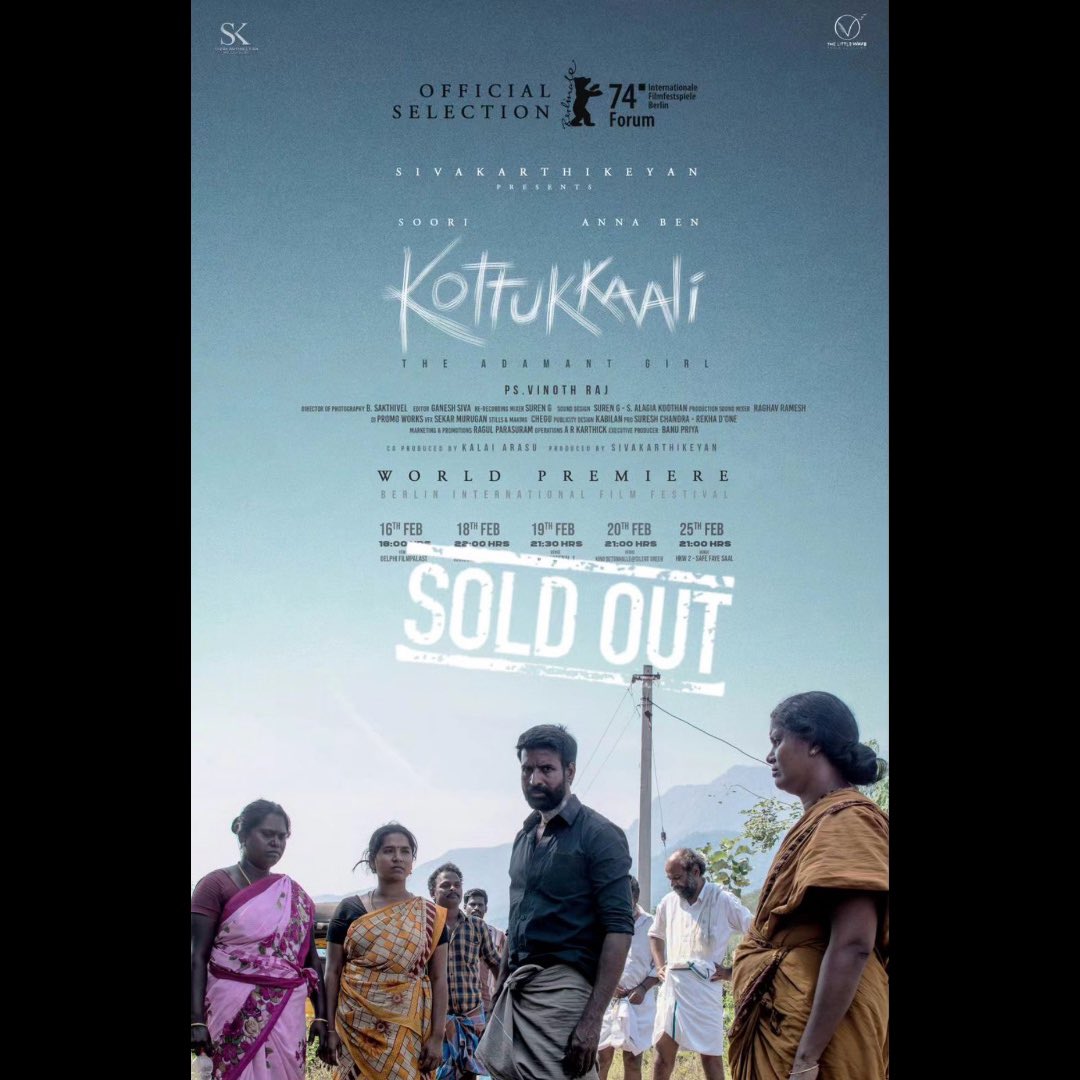 Pride Moment For Tamil Cinema #kottukkaali Premiere At #berlinale Is Sold Out 

#soori #skproduction #psvinothraj #annaben #sivakarthikeyan #sivakartikeyan #tamil #tamilcinema #tamilstatus #tamilmovie #tamilmovies #kollywood #tamilnadu #tamilfilm #sivakarthikeyanproductions