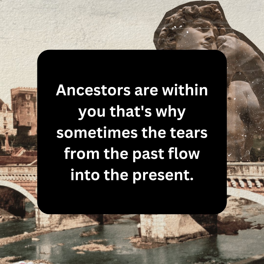 Day 25: Ancestors are within you that's why sometimes tears from the past flow to the present. - DA #qoutes #AHM2024 #blackhistory #Ancestors #blackcreators