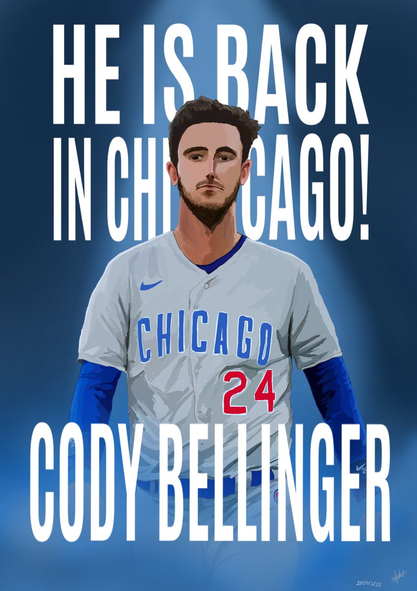 Bellinger is Back in Chicago!!!!
#CodyBellinger
#YouHaveToSeeIt 
#art