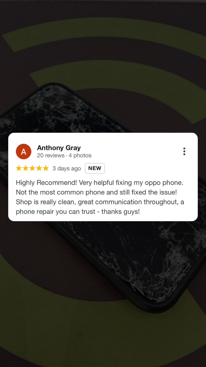 Did you know we repair ALL models / brands of devices? 🤩

Now you do…. So if you’re ever in doubt always pop by for our technicians to take a look just like Anthony did with his Oppo phone ☺️