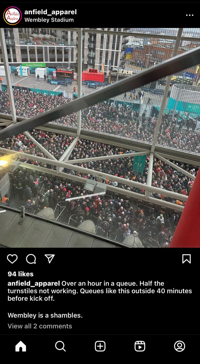 AndrewGMilburn's tweet photo. @wembleystadium organisation is a shambles - and @LFC have made it worse insisting on guinea pigging electronic tickets 🙄 #JOKE https://t.co/2Y9dlcJR9o