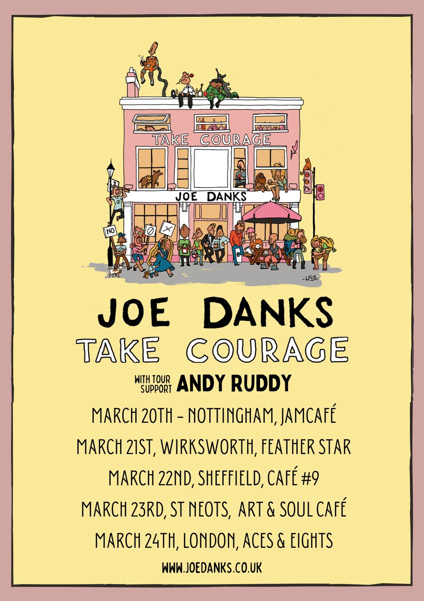 On Sunday 24th March a singer, songwriter and multi-instrumentalist Joe Danks performs @Aces_Bar #TufnellPark #London tickets £12 via folkandroots.co.uk Support from singer-songwriter Andy Ruddy who has released a number of critically acclaimed albums