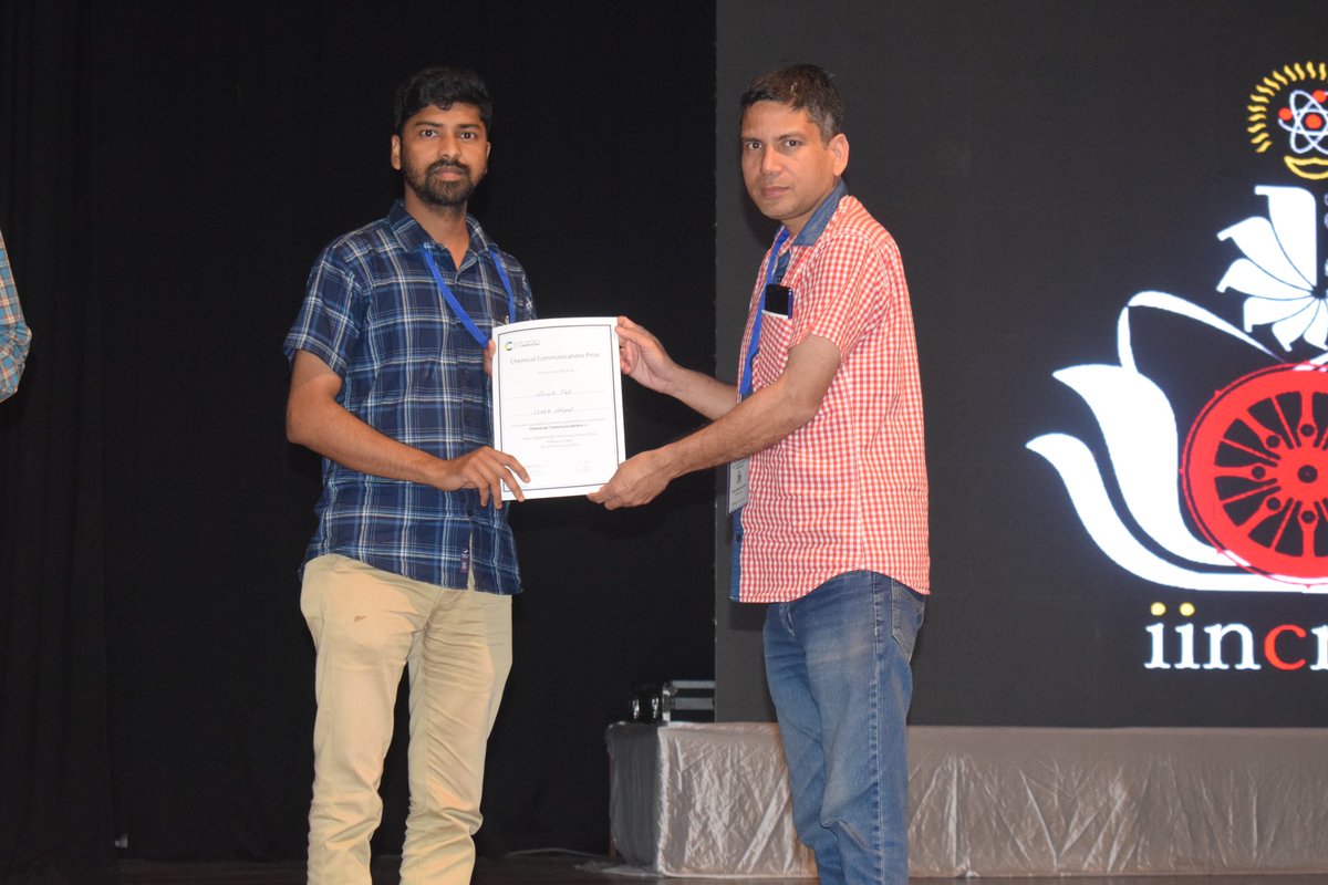Continuing the streak! Kudos to Mr. Souvik Pal (@SouvikP00654502) for winning the Best Poster Award at the IINCM-2024 (@iincm_2024) Conference held at IISER Kolkata @iiserkol @AlakeshBisai