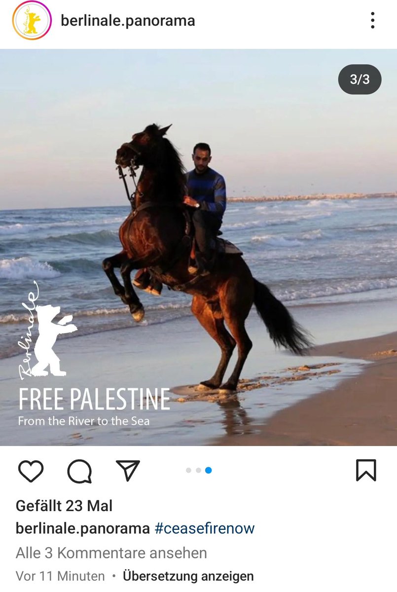 #Berlinale wird von @BundesKultur & @RegBerlin gefördert und fordert nun ein Ende Israels? Wie geht das zusammen? In Berlin ist der Spruch „From the River to the Sea Palestine will be free“ doch außerdem strafbar?! Mit welchen Konsequenzen können wir hier rechnen? Let me guess….