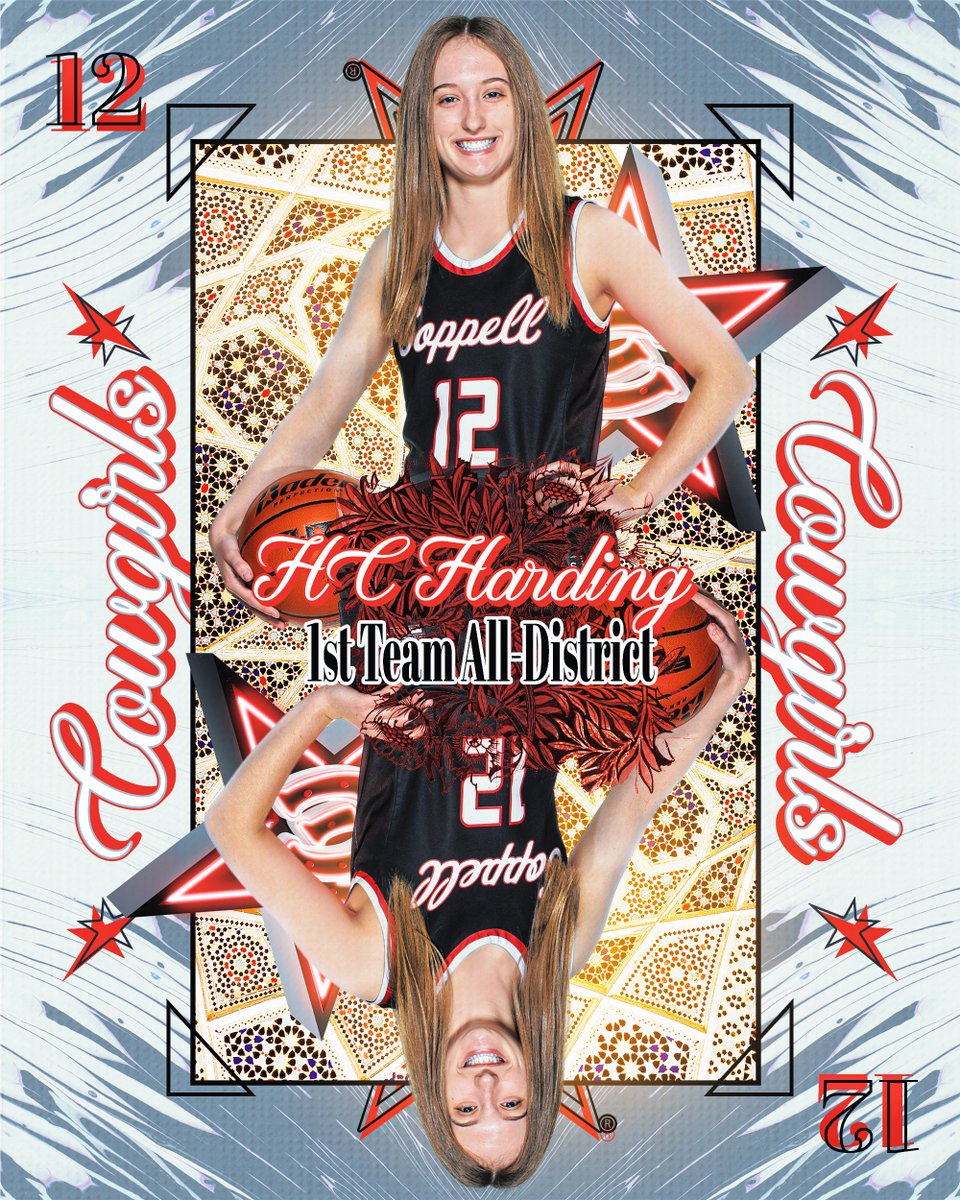 CowgirlsBball's tweet photo. Congratulations to HC for being selected 6-6A 1st team all district!! HC was one of most consistent scoring threats all season hitting a team high 67 threes. She has put in countless hours of work expanding her game all year! We can’t wait for year 3 with this Cowgirl 🤠 https://t.co/qOuPp62Jov
