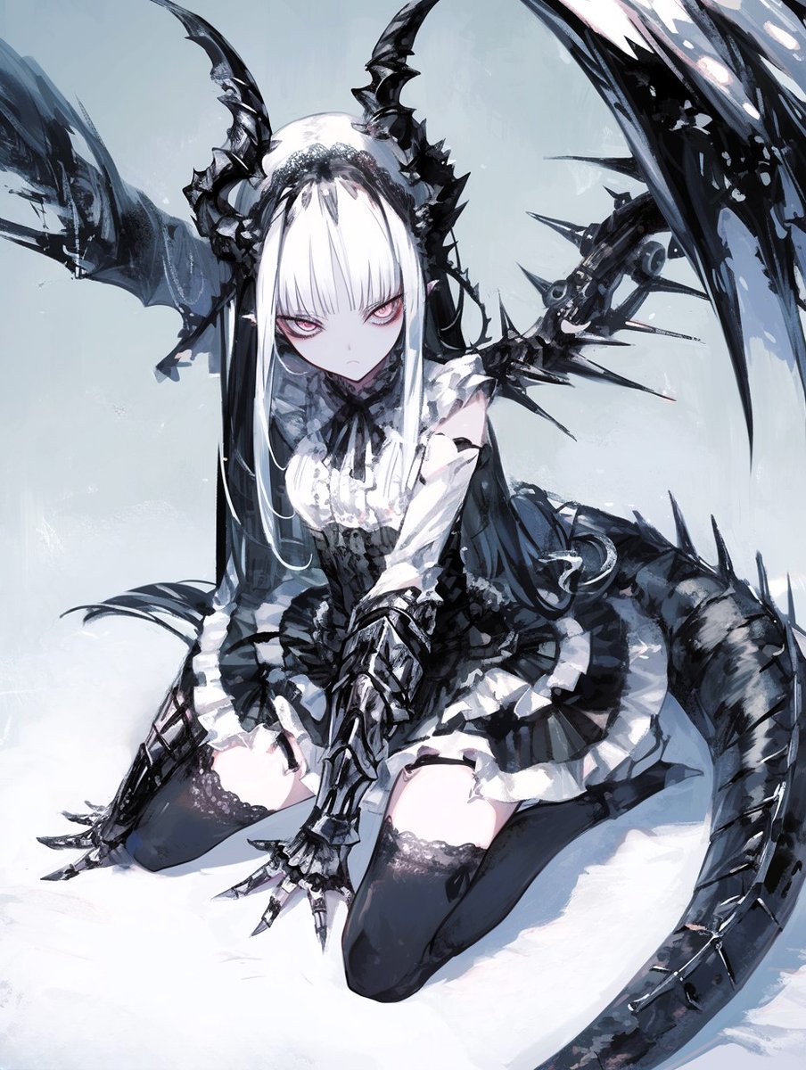 "Cybernetic dragon girl"