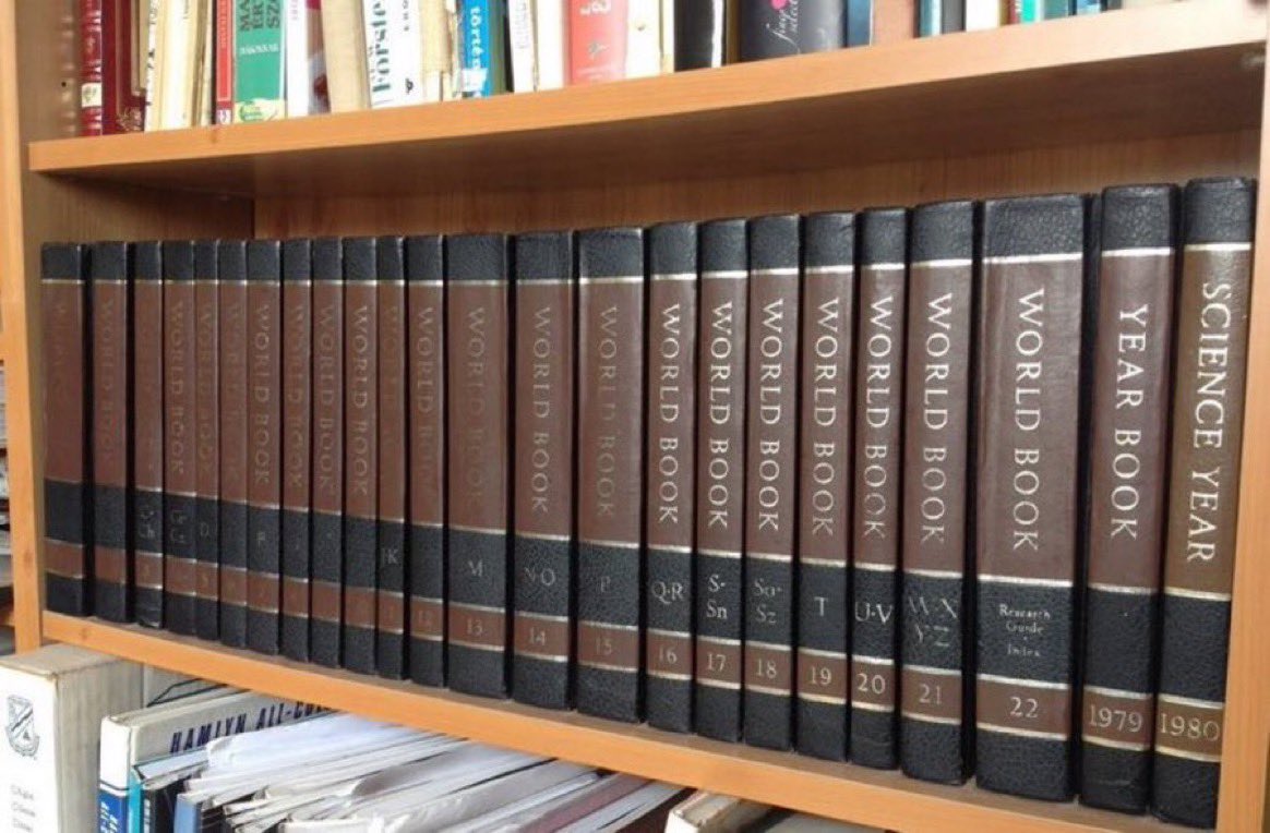 Information in the 70s: took up your whole fucking bookshelf, maybe a little outdated, 97% accurate.

Information today: fits in your pocket, 97% bullshit and animal videos.

Advantage: 70s