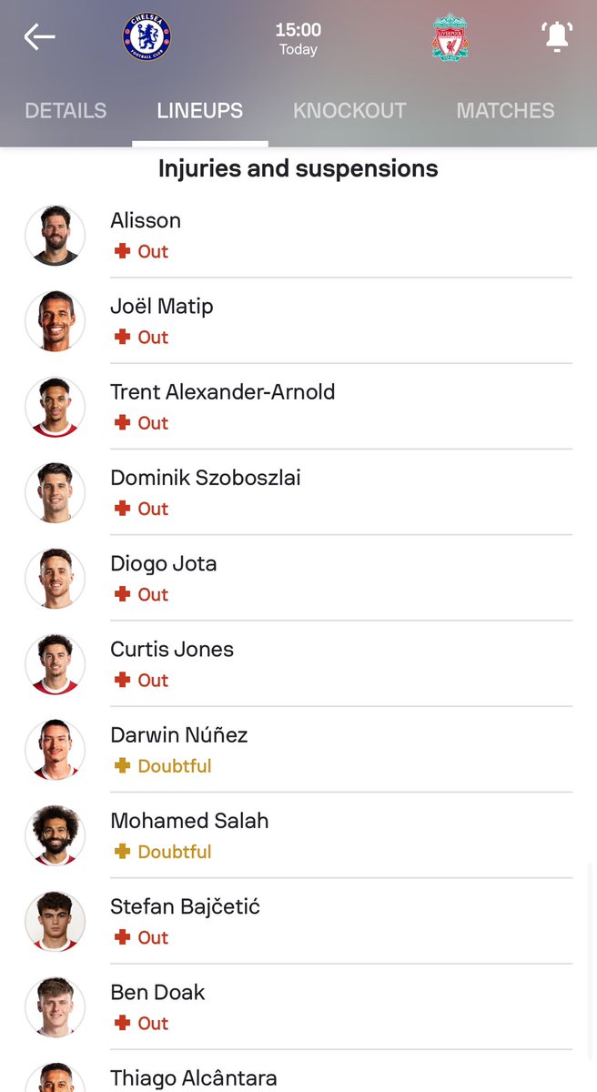 Cracking line up for #LFC today… oh hang on!! 😬