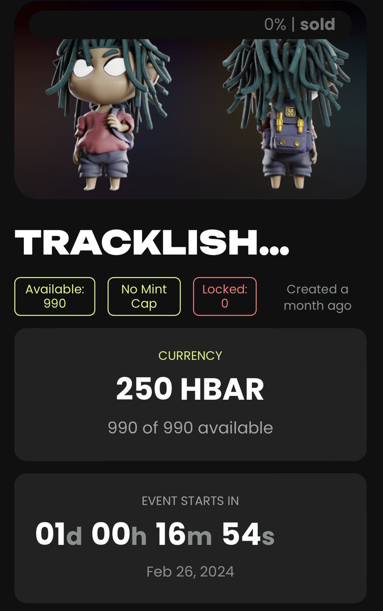 Tracklish's tweet photo. I woke up to a message from an HbarBrother that made me very happy๐ฅบ
An extra utility for the X5 collectable.๐
We will announce this utility after the event has ended.๐ซก
https://t.co/slLq8YKLXD
#HBAR #VIIIX https://t.co/Y5qLSQdnXv