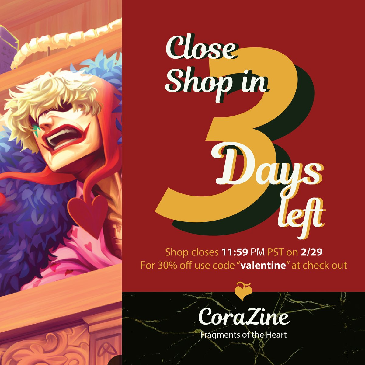 Corazine • Last chance sales! tweet media