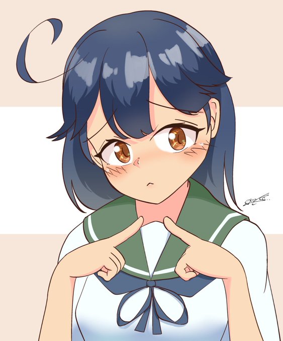 「ushio (kancolle) black hair」Fan Art(Latest)