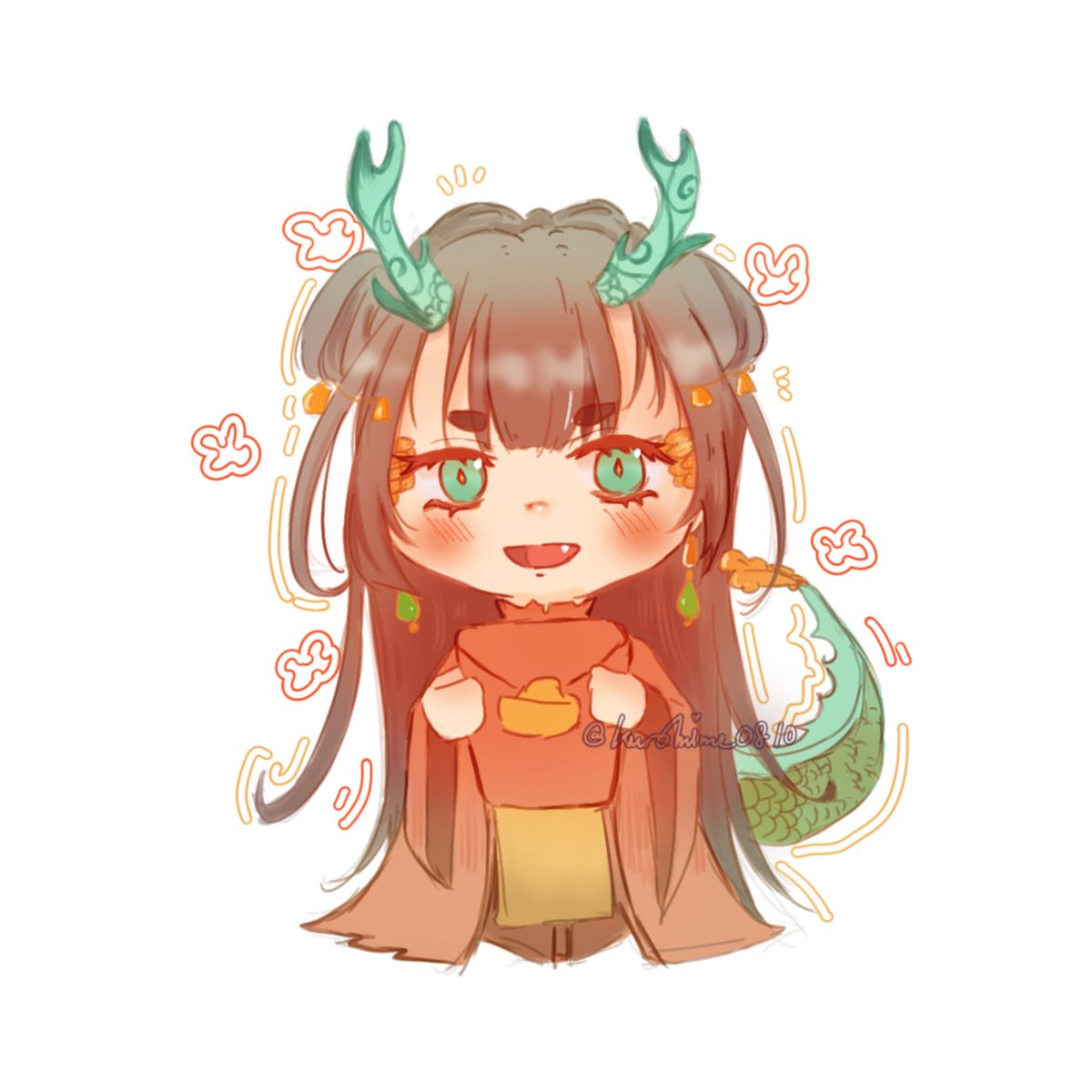 kurohime0810's tweet image. Dragon Year～
【龙年🐉】

新年都过完了，才记得发之前在家画的小龙～
可可爱爱拿着红包🧧给你哦～🏮🏮🎆🎆🎇🎇
🧨🧨🧨

#dragon #cutedragon #chinesenewyear2024 #illustration #illustrationcute