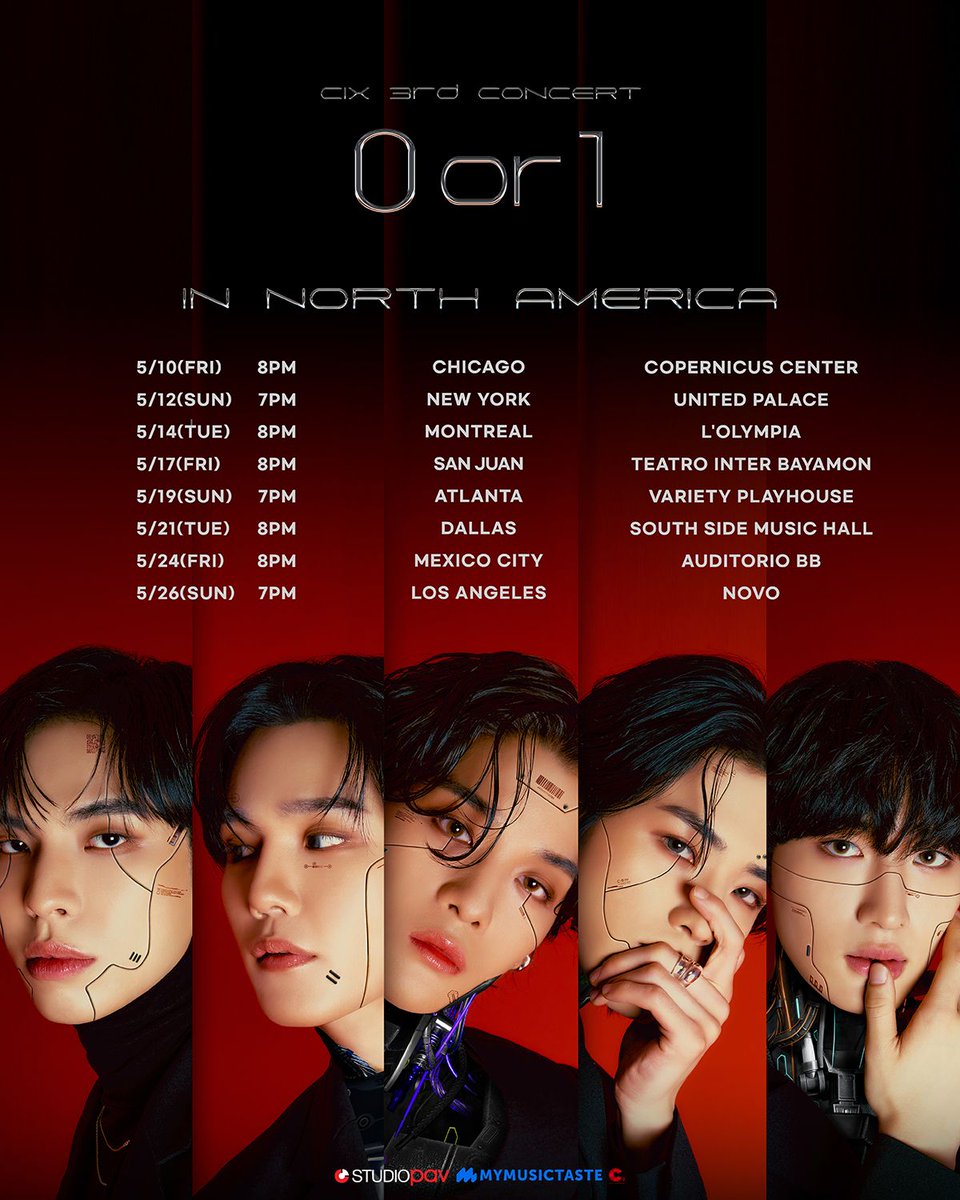 studio_pav's tweet photo. #FIX get ready, because @CIX_Official is Here For you! 

That’s right, the boys will come to 8 cities in 🇺🇸🇨🇦 North America, 🇵🇷 Puerto Rico and 🇲🇽 Mexico for their 💢 CIX 3rd CONCERT <0 or 1> IN NORTH AMERICA 💢 

Tickets will go on sale very soon – please stay tuned! 

#CIX #FIX #CIXonTour2024 #CIX0or1 #CIX0or1inNorthAmerica