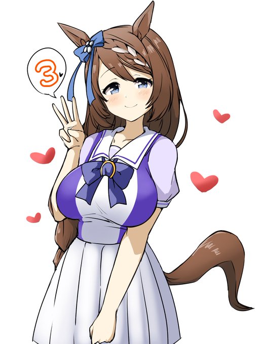 ちょっと遅刻だけどウマ娘アプリ3周年おめでとうございます🎊✨🐴
お祝いクリークちゃんです✨ 